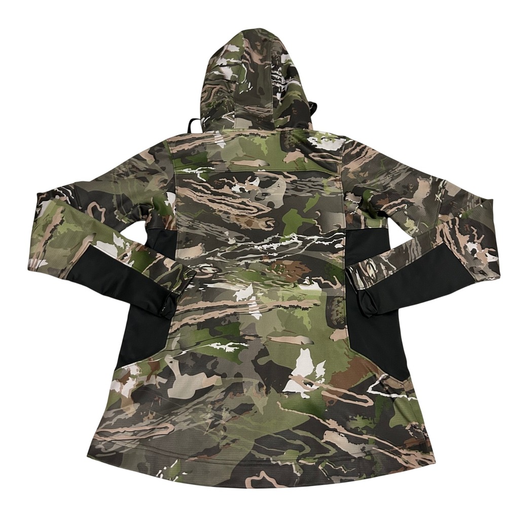 Under Armour Full Zip‎ Hoodie Womens Small Camo Threadborne Hunting Jacket - Picture 3 of 11